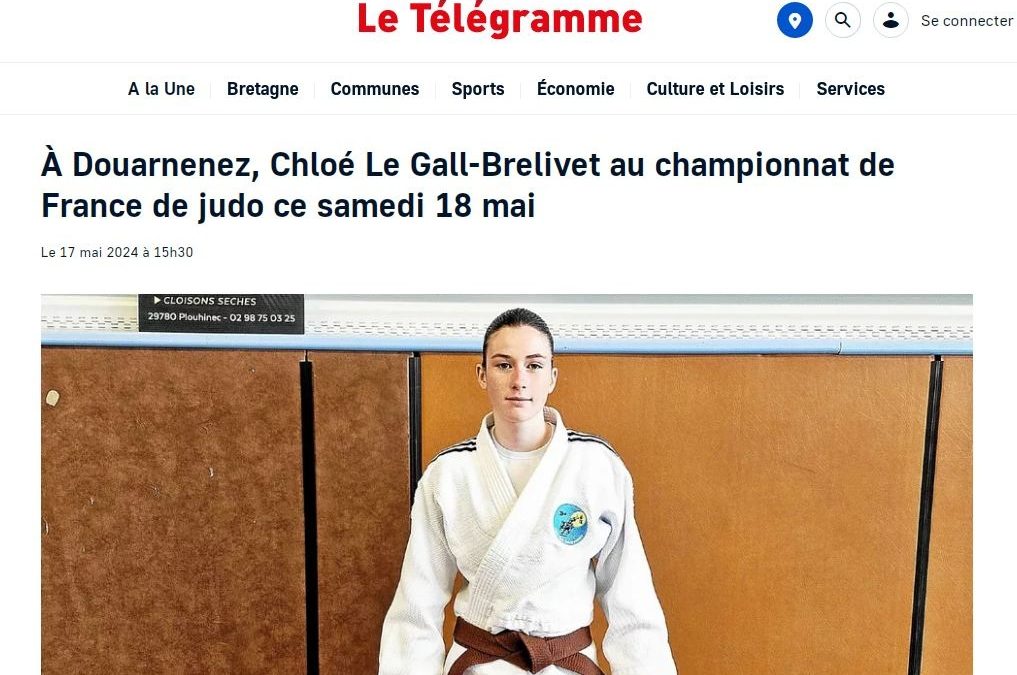 Chloé Le Gall-Brelivet au championnat de France de judo ce samedi 18 mai